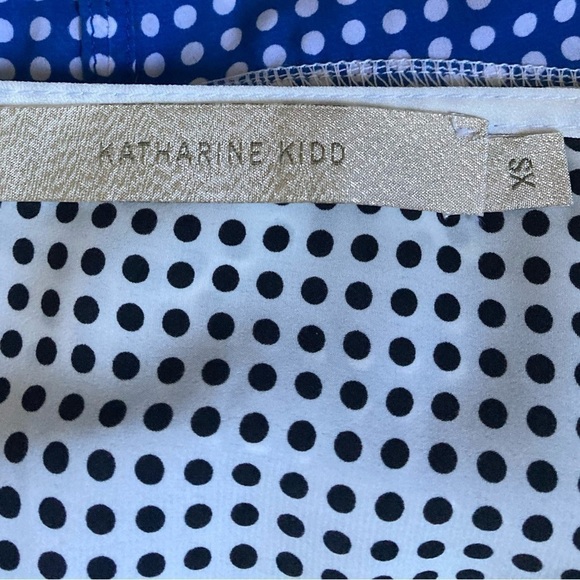 Katherine Kidd Polka Dot Flutter Sleeve Open back Blouse Top - Picture 8 of 13
